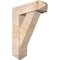 Ekena Millwork Traditional Arts and Crafts Smooth Bracket w/ Offset Brace, Douglas Fir, 7 1/2"W x 24"D x 32"H BKT0806X24X32TRA03SDF - alternate 1